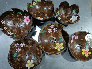 Jabonera de cáscara de coco hecha a mano, de alta calidad, moderna, nueva, impermeable, artesanía vietnamita. - Product Image 2