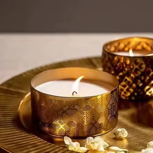 Modern Metal Candle Jar Stylish Candle Holder Container Home Wedding Party Decoration - Product Image 6