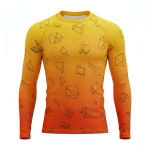 Rashguard manches courtes de qualité supérieure, sublimé, compressif, respirant, renforcé, pour MMA, BJJ, surf, entraînement, design personnalisé - Product Image 1