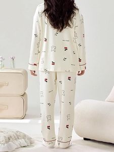 Ensemble de vêtements de nuit imprimés pour femmes, haut et bas, ensemble de nuit deux pièces - Product Image 3
