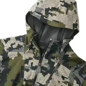 Veste d'hiver unisexe camouflage isolée en softshell, thermique, couche intermédiaire, fermeture éclair intégrale, coupe-vent, motif imprimé, chaude, pour la randonnée - Product Image 6