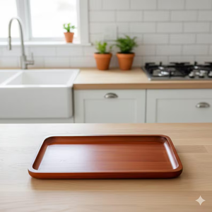 Plateau de rangement décoratif en bois, fait main, pour restaurant, mariage, abordable - Product Image 1