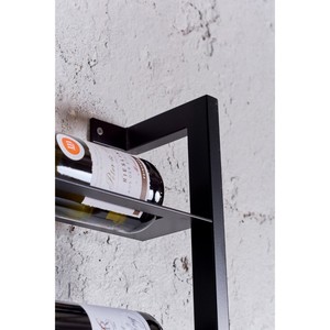 Minimalist Metal Wall Mounted <b>Wine</b> Rack With Rust Resistant Iron Frame For Home Bar Storage - Product Image 5