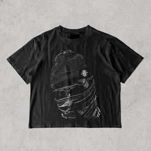 T-shirts pour hommes à col rond, coupe ample, en tissu épais, avec impression personnalisée du logo et des motifs, pour fabricants de vêtements - Product Image 1