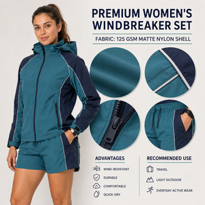 Shorts coupe-vent personnalisés pour femmes en nylon mélangé, color block, légers, avec logo personnalisé, fabricant OEM en gros - Product Image 5