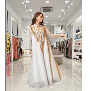 Tendencias 2026: Abaya/Jalabiya de Noche/Formal para Mujer, Estilo CP Modesto, Manga Larga, Largo hasta el Suelo, Corte en A, con Cuello en V y Lentejuelas - Product Image 3