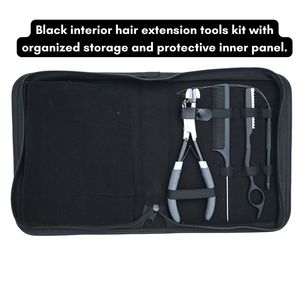 Kit d'outils pour extensions capillaires : Peigne à queue, Outil de séparation, Rasoir à doigts, Outil à boucle, Pince pour extensions adhésives, Coupe-keratine, Pince à sertir et à retirer les attaches - Product Image 6