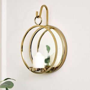 Elegant Wall Mounted Candle Sconce In Metal Finish For Home Decoration And Festive Interior Styling - Product Image 1