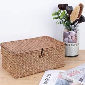 Wholesale Seagrass Storage Box <b>Rectangular</b> Multipurpose Organizer for Living Room and Home Storage Made by KingCraftViet - Product Image 1