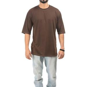 Camiseta de Manga Corta para Hombre, Talla Grande, Color Sólido, Cuello Redondo, Informal, Tejida, 100% Algodón, Corte Regular - Product Image 5