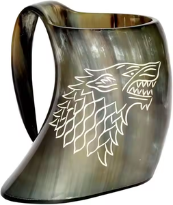 Mug à boire artisanal en corne naturelle écologique, sous-verres élégants en résine, ensemble de vaisselle personnalisé pour fêtes, maison, hôtel, bar – Édition spéciale - Product Image 5