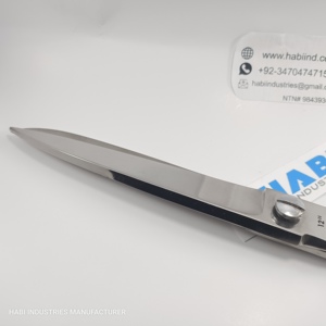 HABI INDUSTRIES Professional Custom Logo Curved Sharp Stainless Steel <b>Sewing</b> Chrome Embroidery <b>Scissors</b> Anti-Tailor Steel Handle - Product Image 5