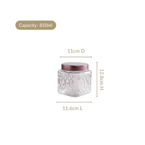 ชุดขวดแก้วใสสำหรับเทียนหอม ดีไซน์สร้างสรรค์ ปิดสนิท ใช้ในครัวได้ ความจุ 850 มล. ฝาโลหะ  รับสั่งทำตามแบบ - Product Image 5