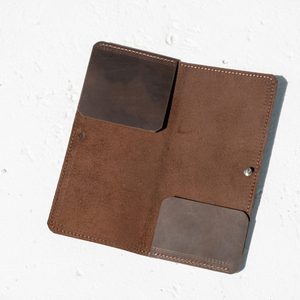 Porta-cuero genuino hecho a mano para restaurante, con logo personalizado, presentador de facturas para cafetería, cartera vintage para camarero LBH-0012 - Product Image 5