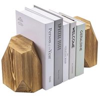 Serre-livres décoratifs réglables en laiton et bois, style Art Déco, design triangulaire pour étagères, maison, bureau, bibliothèque