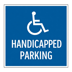 Panneau de stationnement pour personnes handicapées Brady résistant aux intempéries 18 x 18 pouces pour usage intérieur/extérieur - Product Image 3