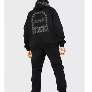 Survêtement unisexe en polyester/coton avec pantalon de jogging, style streetwear d'hiver, uni, décontracté, avec strass - Product Image 2