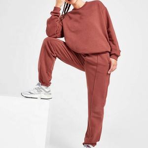 Automne 2025 femmes mode décontracté 2 pièces sport ensemble survêtements à capuche avec pantalon 100% coton Logo avant positionné - Product Image 6