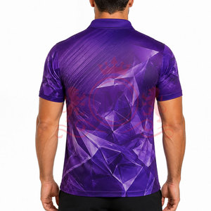 New Arrival Purple <b>Abstract</b> Polo Shirt Soft Stretch Fabric Modern Design Short Sleeve Comfortable Daily Casual Wear - Product Image 2