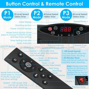 Appareil de fitness à vibrations pour tout le corps, 120 vitesses, 1 à 20 minutes, plateforme vibrante, machine d'exercice - Product Image 2