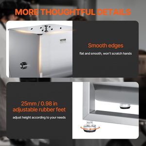 Miscelatore Manuale per Carne con Serbatoio Fisso in Acciaio Inox da 40L per Lavorazione di Fino a 80 Libbre di Carne, Attrezzatura per Miscelare Salsicce - Product Image 6