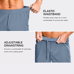 Shorts de sport décontractés pour hommes, tendance, pour fitness, course, tennis, basketball, coupe ample, taille élastique, logo personnalisé, shorts de gym pour hommes - Product Image 5