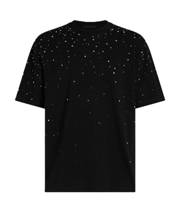 Camiseta Negra con Pedrería para Hombre, Transpirable, Lujosa, Brillante, con Diamantes Incrustados, de Alta Calidad, Estilo Urbano, para Fiestas y Salidas Nocturnas - Product Image 5