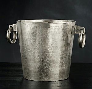 Seau à glace contemporain en alliage d'aluminium, capacité 5L, durable et écoresponsable, pour le refroidissement des vins et des boissons dans les restaurants et hôtels - Product Image 1