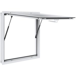 Finestra di Servizio in Alluminio 36''x36'' per Food Truck con Gancio per Tenda, Apertura a 85 Gradi - Product Image 1