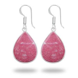 Trendy <b>Fine</b> Dangle Jewelry Party Gift High Quality Natural Silver Thulite Gemstone Cute Minimalist Charm <b>Earrings</b> Setting - Product Image 4
