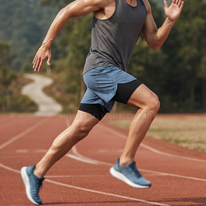 Factory Made Comfortable Regular Fit <b>Men</b> Awrah <b>Shorts</b> With Elastic Waist Long Design <b>For</b> Walking Training And Casual Wear - Product Image 4