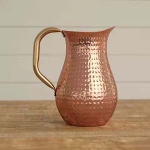 Classic <b>Copper</b> Water Storage Jug Ideal for Daily Drinking Use Kitchen Dining <b>Table</b> Wellness Inspired Drinkware Pitcher - Product Image 6