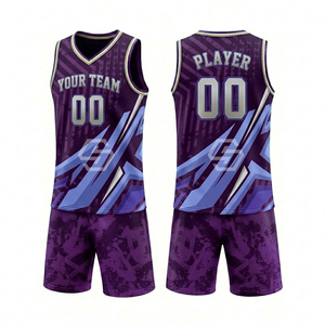 Camiseta de Baloncesto Unisex de Talla Grande al por Mayor, Cuello en V, 100% Poliéster Transpirable, Logotipo Personalizado Sublimado - Product Image 4