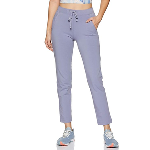 Pantalon droit décontracté pour femme, taille élastique, longueur intégrale, 100 % coton, écologique, infroissable, pour femmes, de BD - Product Image 1