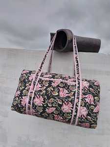 Bolsa de Viaje Deportiva de Lujo Exclusiva, Duradera, de Gran Capacidad, Negra, de Algodón, Bolsa de Lona para Fin de Semana, Bolsas de Lona Hechas a Mano con Tela Acolchada - Product Image 3