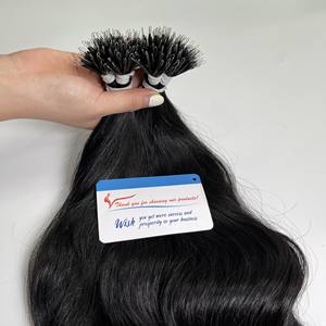 Meilleur choix Double Drawn Nano Ring Tip Extensions de cheveux Meilleure qualité Kératine Extensions de cheveux humains - Product Image 3