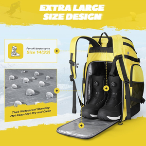 กระเป๋าใส่รองเท้าสเก็ตน้ำแข็งแบบใหม่ กระเป๋าใส่รองเท้าสโนว์บอร์ดสำหรับเล่นสกีกลางแจ้ง กระเป๋าใส่รองเท้าสโนว์บอร์ดสำหรับเดินทางทางอากาศ กระเป๋าเป้สะพายหลังใส่รองเท้าสกี - Product Image 5