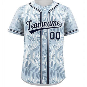 Cheap Price New Designs Factory Wholesale Unisex Custom Team Baseball Mesh Jersey Front <b>Polyester</b>/Cotton Solid Quick Dry - Product Image 3