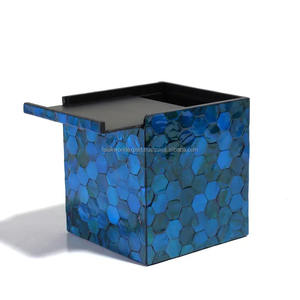 Nouvel arrivage Distributeur de mouchoirs en bois fait à la main avec motif floral Boîte à mouchoirs en nacre blanche Boîte à mouchoirs décorative MOP - Product Image 3