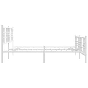 โครงเตียงเหล็กสีขาวแบบเตียงคู่ทรงสี่เหลี่ยม - Product Image 5