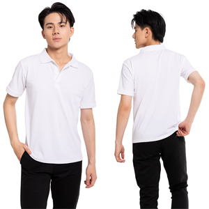Polo de Manga Corta para Hombre, 100% Poliéster, Tejido Transpirable, Corte Regular, con Logotipo Frontal, Estilo Casual, Color Sólido - Product Image 2