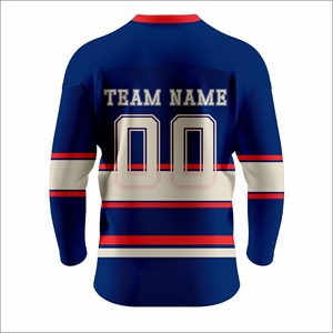 Jersey de Hockey sobre Hielo Personalizado OEM, 100% Poliéster, Letras Impresas en la Parte Delantera, Ligero, Transpirable, Ropa Deportiva de Equipo, de Fábrica - Product Image 3