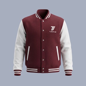 Chaqueta Varsity Unisex de Primera Calidad, Personalizable, Ecológica, Resistente al Viento, con Diseño de Logotipo Personalizado, Nueva Llegada, Botones Cubiertos - Product Image 5