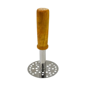 Triturador de Patatas de Acero Inoxidable con Mango de Madera, Prensa de Patatas y Utensilio de Cocina para Verduras, para Patatas Machacadas y Preparación de Alimentos - Product Image 3