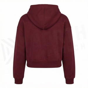 Custom Pullover Women <b>Hoodie</b> Cotton <b>Polyester</b> Fleece Puff Print Embroidered Anti Shrink Cropped Customized Color Tops - Product Image 2