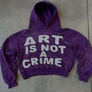 เสื้อฮู้ดผู้ชายแบบสวมหัวผ้าคอตตอน100% โอเวอร์ไซส์งานปักแบบกำหนดเองสำหรับฤดูหนาว - Product Image 6