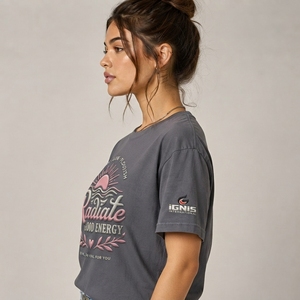 T-shirt imprimé pour femmes, coupe ample, décontracté, à manches courtes, en matière douce et respirante, pour les activités de plein air et le quotidien - Product Image 5