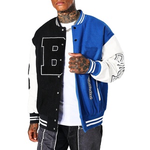 Custom High Quality Men's Bomber Jacket Leisure Style Printed Zipper College Baseball Jacket Plus Size Anti-Pilling Jacket Men - Product Image 1