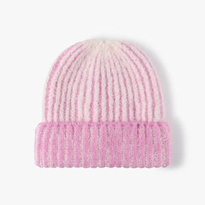 Wholesale <b>Winter</b> Striped Custom Design High Quality Bows Beanie Outdoor Windproof Custom <b>Hats</b> for Women <b>Men</b> Beach - Product Image 3