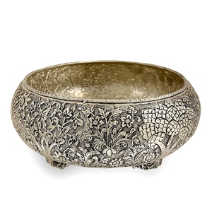 Artesanía india para decoración del hogar, Urli Chapado en plata, redondo, hecho a mano, 12,5 pulgadas, para decoración y regalo, novedad - Product Image 2